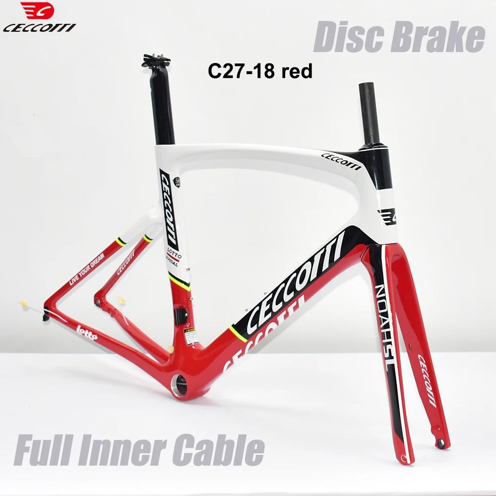 CECCOTTI-Disc Brake Bike Frame,  Newest Bicycle Framework, Full Hidden Cable Factory Price Frameset