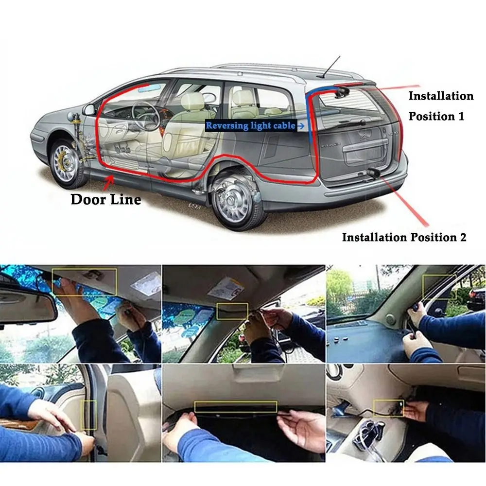 New 1080P 3-Lens Dash Cam Full HD G-Sensor Car DVR Recorder 170° Wide Angle Rear Camera for Car
