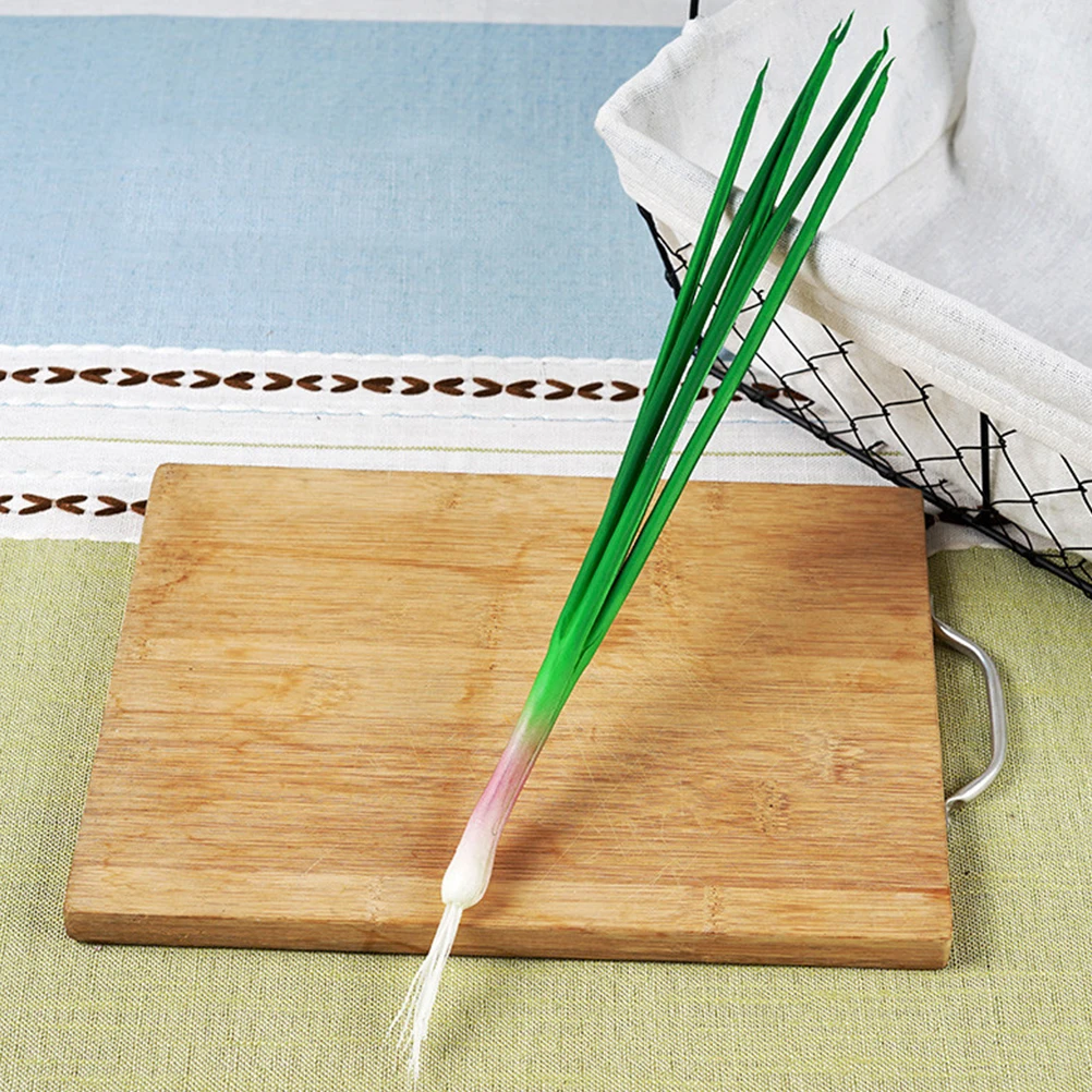

1pc Lifelike Artificial Green Onions Fake Vegetable Decoration Realistic Scallions Kitchen Shop Window Preschool Education Props