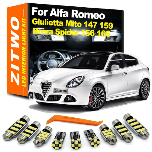 Imagen 1 del producto ZITWO-Kit de bombillas LED Canbus sin Error para Alfa Romeo, Giulietta, Mito, Brera, GT Spider 4C, 147, 156, 159, 166