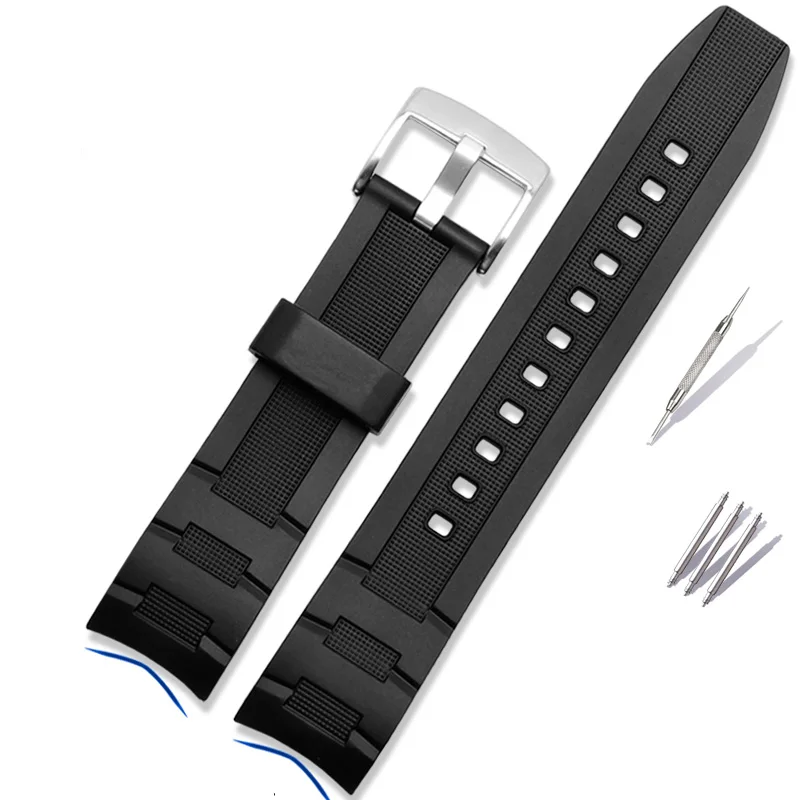 Silicone Rubber Watchband 22mm For Casio 5468 EDIFICE EFR-304 EFR-516PB FR-303  EFR-516 Bracelet Waterproof Sport Watch Strap