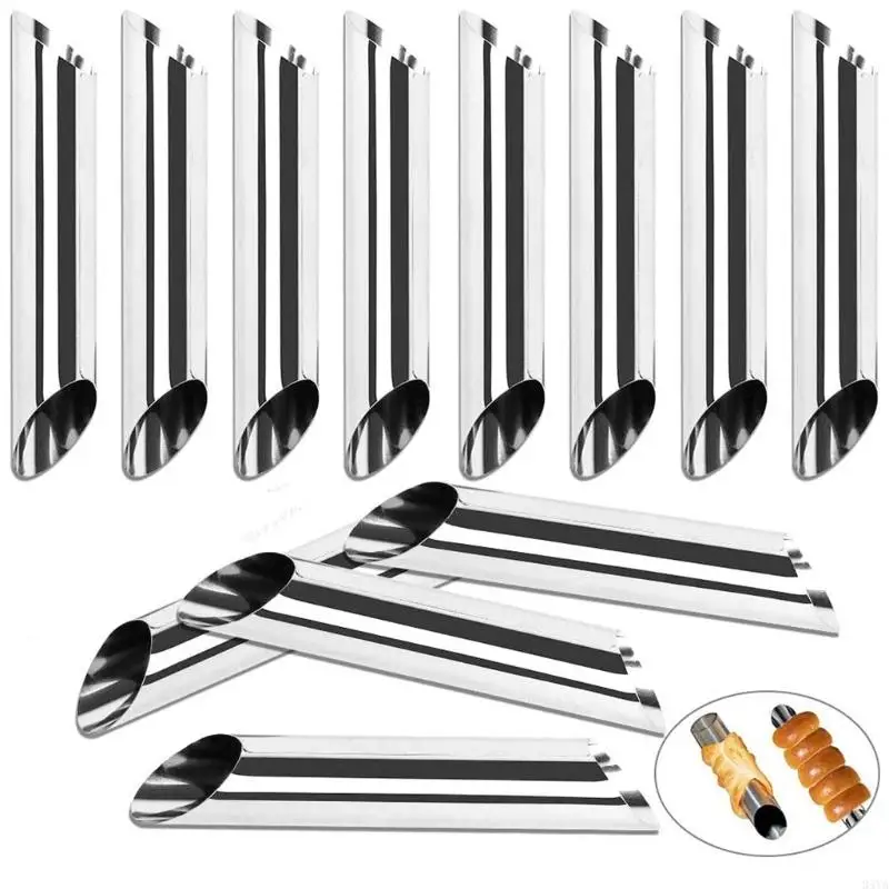 

34YA 12 Pcs Stainless Steel Pancake Tube Cannoli Tubes Christmas Anniversary Party