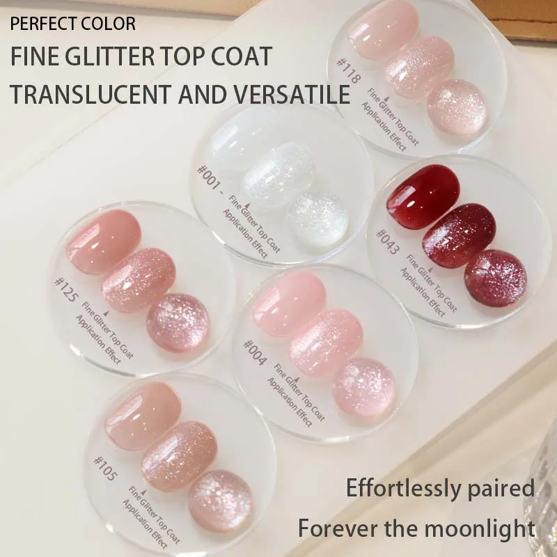 PERFECT COLOR Glitter Top Coat Builder Gel For Nails Rubber Base Gel Polish Gel Glitter Nail Polish 12 Colors