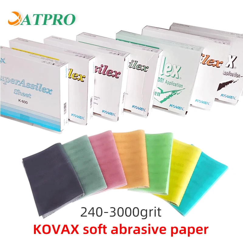 KOVAX Soft Abrasive Paper 1 Open 2 Flocking Abrasive Disc 240-3000grit Automotive Finish Beauty Polishing Spot Grinding 130x170M