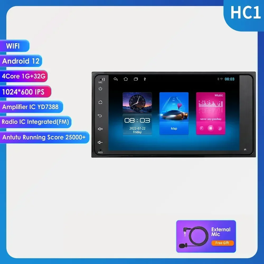 2 Din Android Auto Radio Voor Toyota Hilux Yaris Rav4 Camry Corolla Prado Highlander Land Cruiser Avanza Rush Toendra Stereo Speler