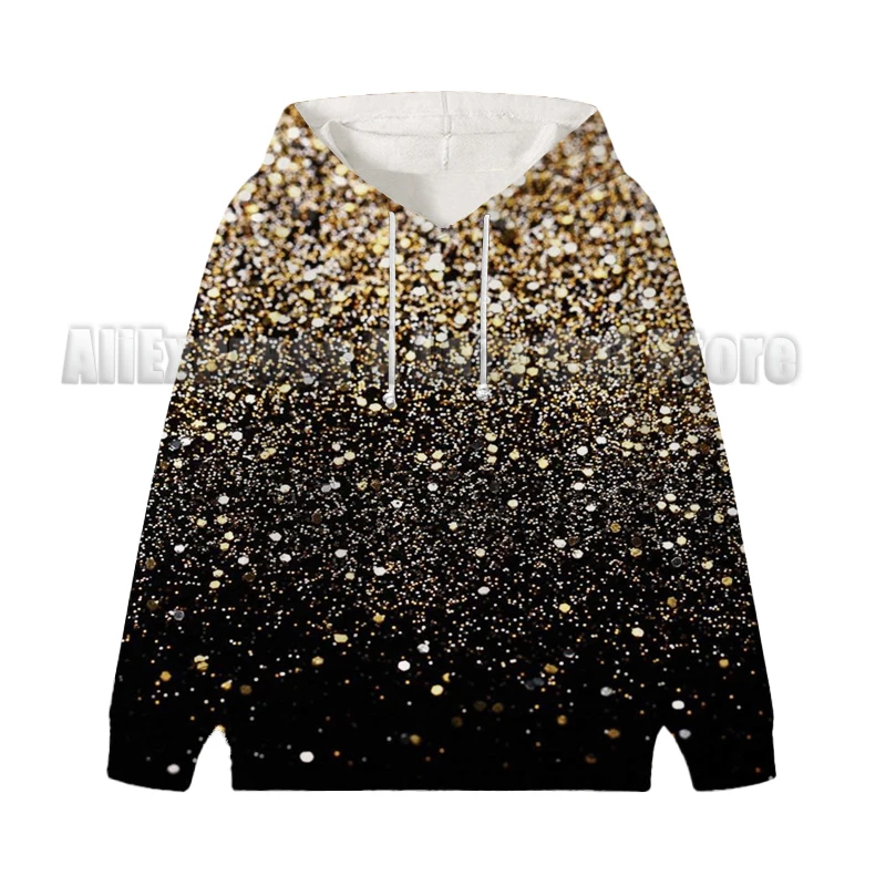 Shiny Gold Hoodies Infant Boys Golden Fashion Casual Sweatshirts Baby Girls Simple Trendy Long Sleeve Pullover