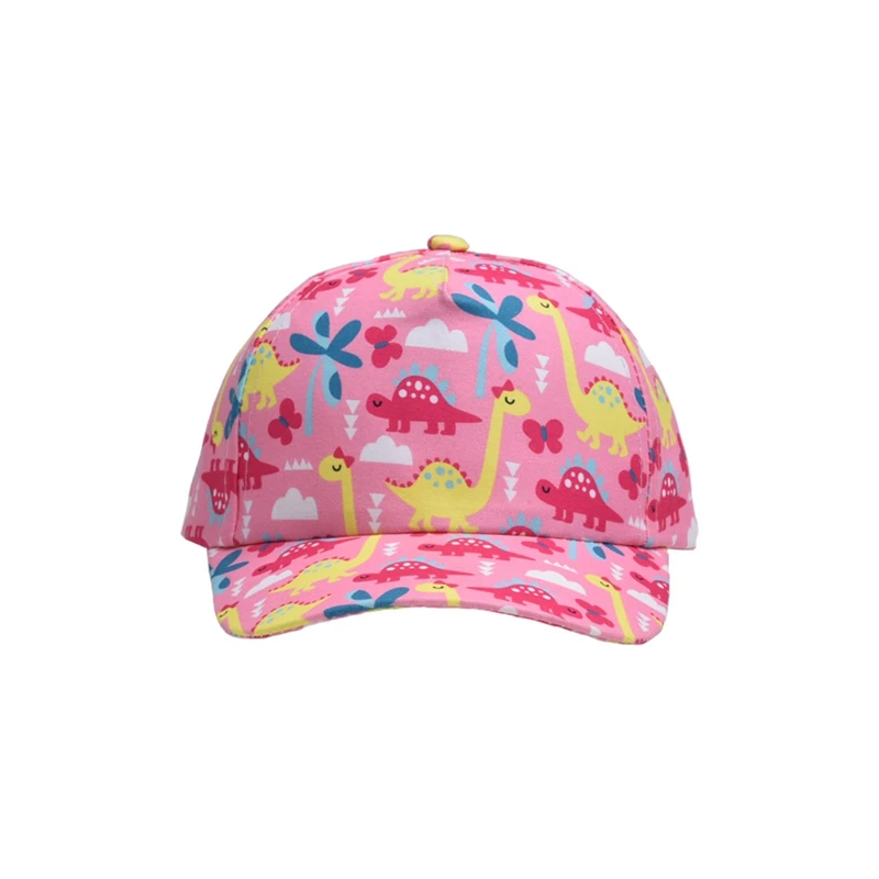 Kids Adjustable Baseball Caps with UV Protection and Cute Cartoon Prints for Outdoor Summer Activities