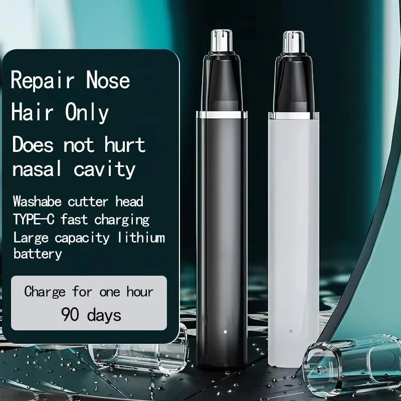 Tagliacapelli elettrico per orecchie e naso, indolore, ricaricabile tramite USB, impermeabile, per uomini e donne, rasoio per la depilazione del viso, sopracciglio