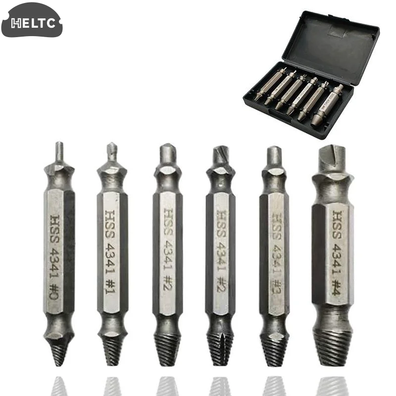 Damaged Screw Extractor Set HSS Drill Bit Stripped Broken Remover Small Easily Quickly Take Out Kit Easy Demolition Power Tools