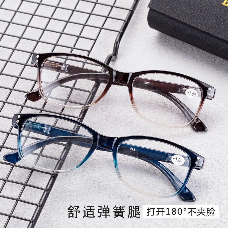 

High Definition Anti Blue Light Progressive Reading Glasses Multi Focus Bifocal Reading Large Frame Zoom Prescription Eyewear