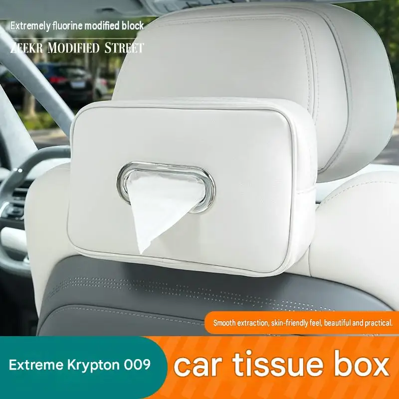 [Fast Shipping] Zeekr 009 Car Tissue Box – Leather Tissue Holder