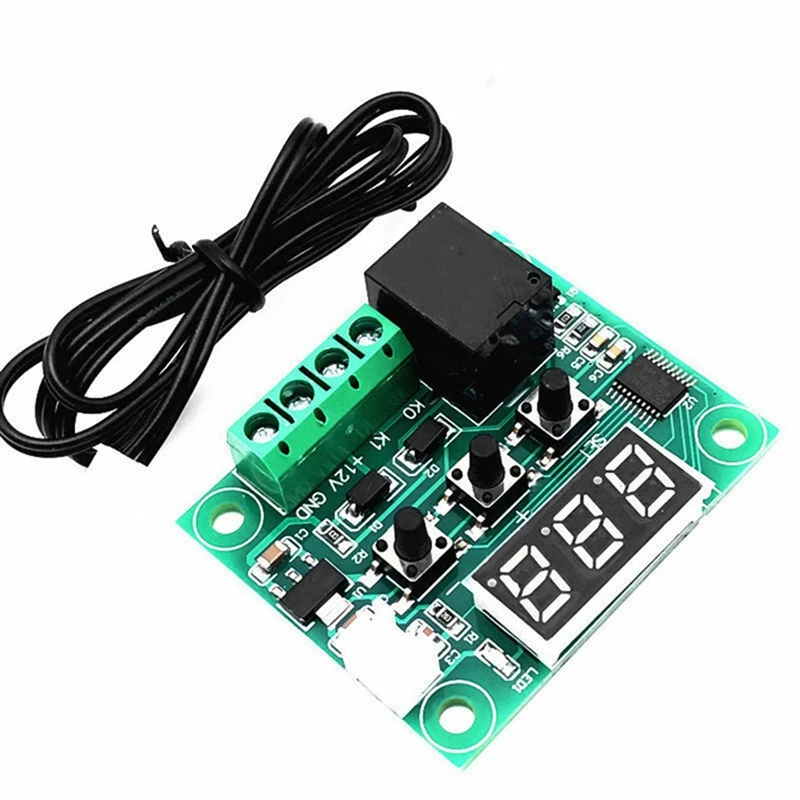 W1209 Digital Thermostat Control Board RED Digital DC 12V, -50 To 100℃, Waterproof Sensor Switch Plate With Case