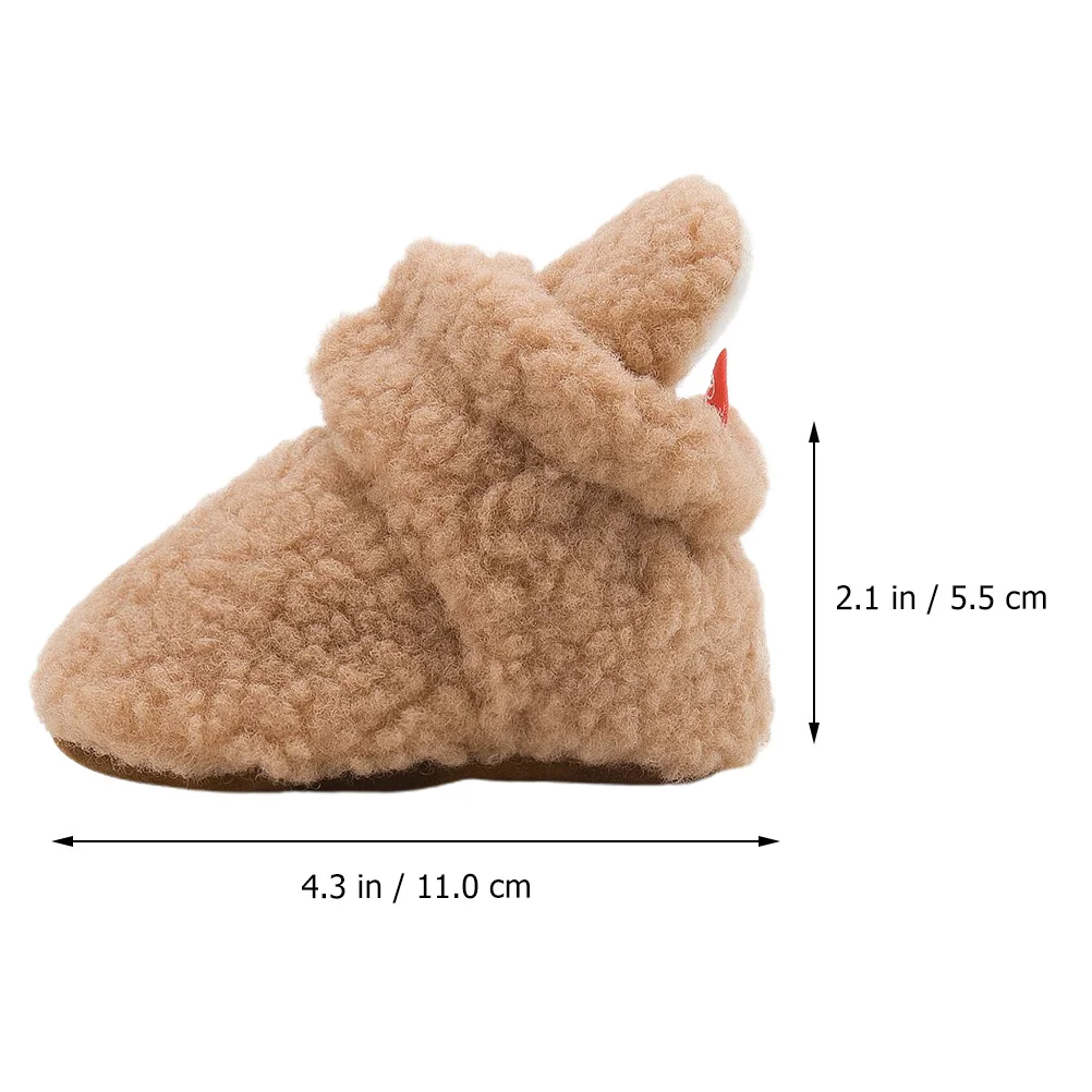 1 Pasang Sepatu Bayi Sepatu Bayi Baru Lahir Sol Lembut Anti Selip Katun Hangat Musim Dingin Tebal Sepatu Hangat Musim Dingin Bayi Baru Lahir