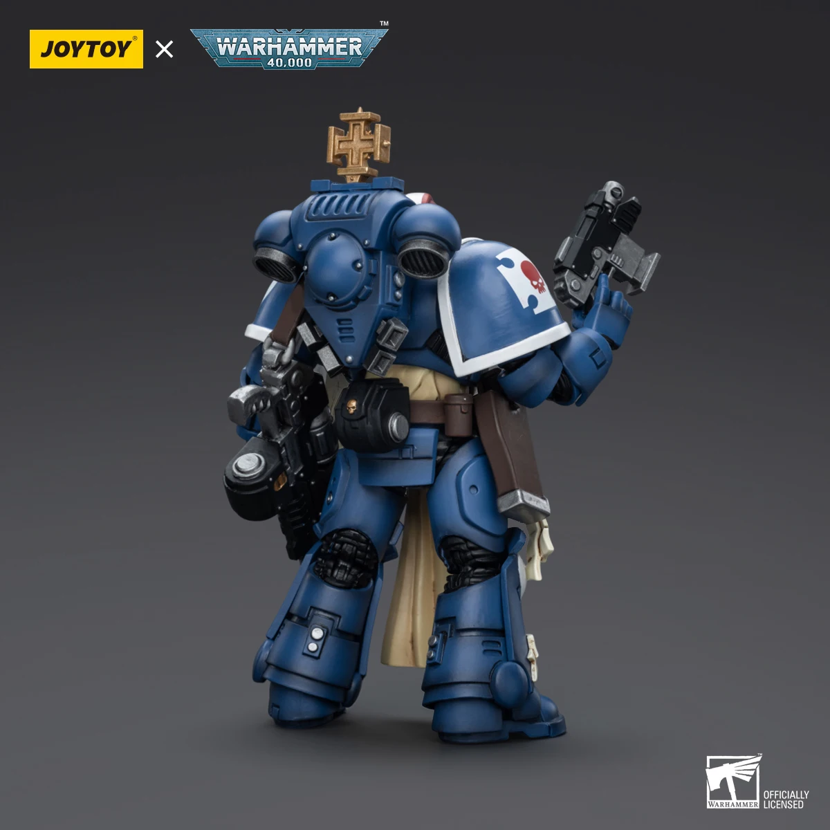 JOYTOY Warhammer 40K figurka Sternguard weteran sierżant z karabinem automatycznym Anime figurka wspólne ruchome zabawkowy model prezent