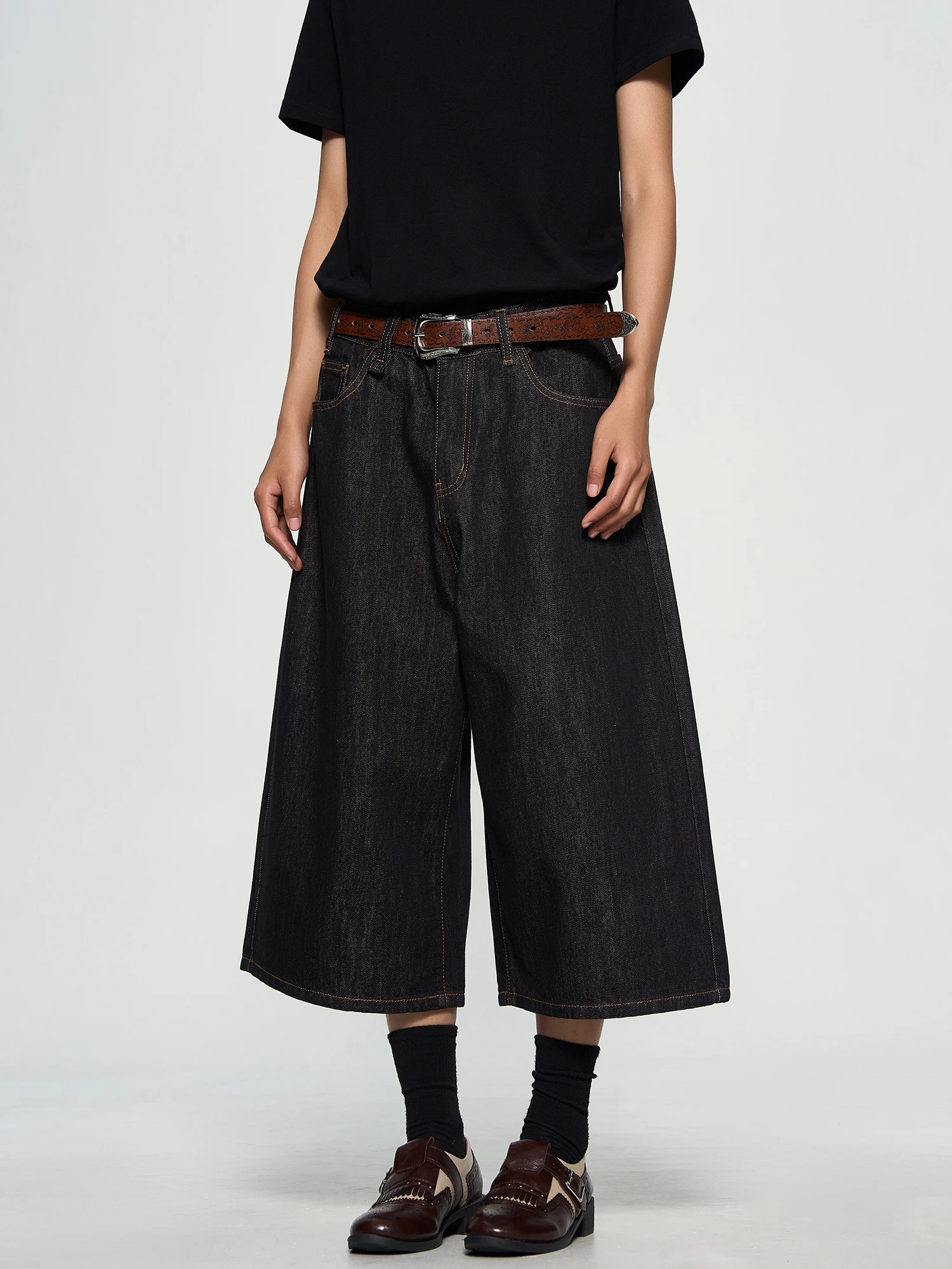 

Джинсы ISIETS в американском ретро-стиле, оригинальные, мужские и женские, свободного кроя, широкие штанины, средней длины, с эффектом потертости (water-washed)