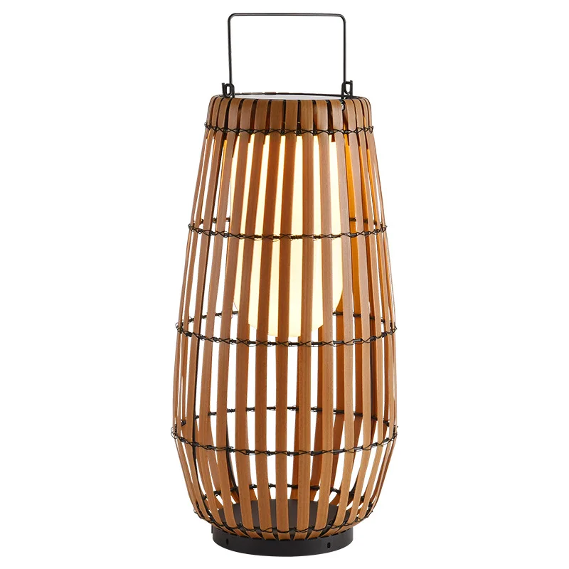 Portable Lanterns Floor-Standing Courtyard Decorative Lights Portable Villa Garden Waterproof Mood Lights Rattan Lawn Lights