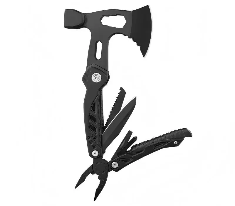 

Portable Stainless Steel Multi-Functional Camping Axe Hammer New Outdoor Multi-Use Tool Flint Whistle for Outdoor Adventures