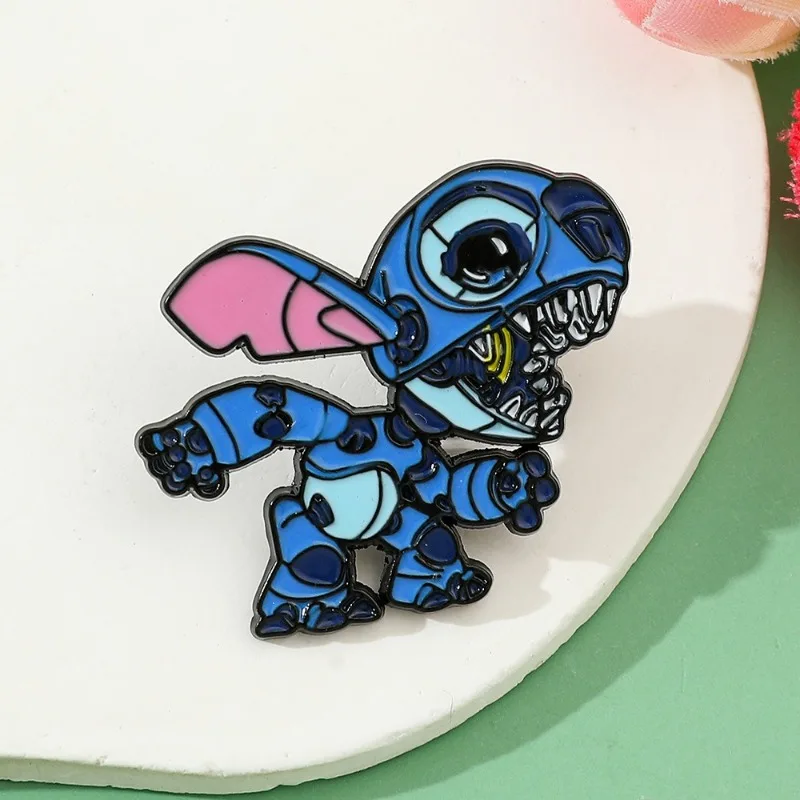 

Disney Stitch Figure Enamel Pin Creative Cartoon Anime Brooch Lapel Pins Badge on Backpack Clothing Accessorie Children Boy Gift