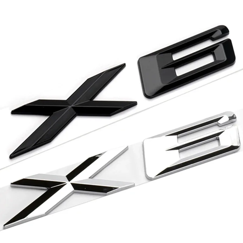 

3D ABS Black Chrome Letters For Cars Rear Trunk Emblem Badge For X6 E71 F16 E72 G06 Stickers Lettering Accessories