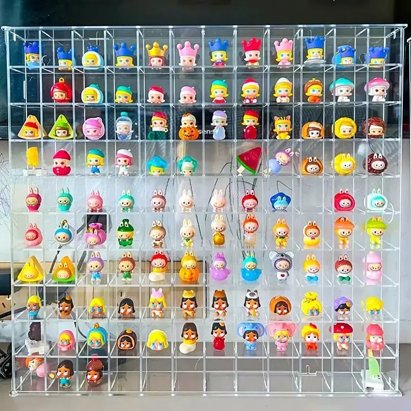 Single Doll Figurine Storage Box Tansparent Acrylic Display Box Wall-hanging Storage Rack Small Action Figures Organizing Box