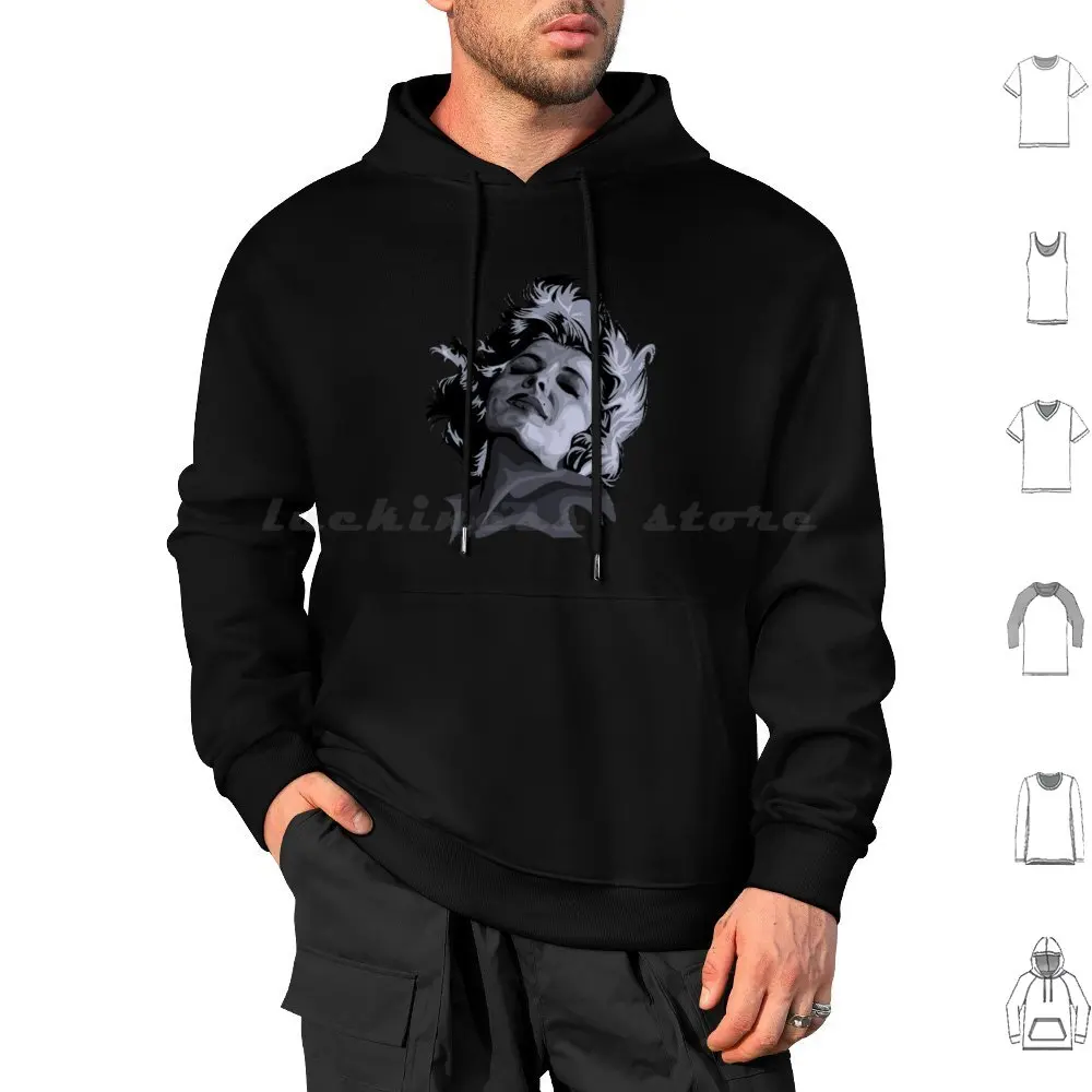 Greyscale Lady Hoodies Long Sleeve Gena Rowlands John Cassavetes A Woman Under The Influence Film Peter Falk Cinema