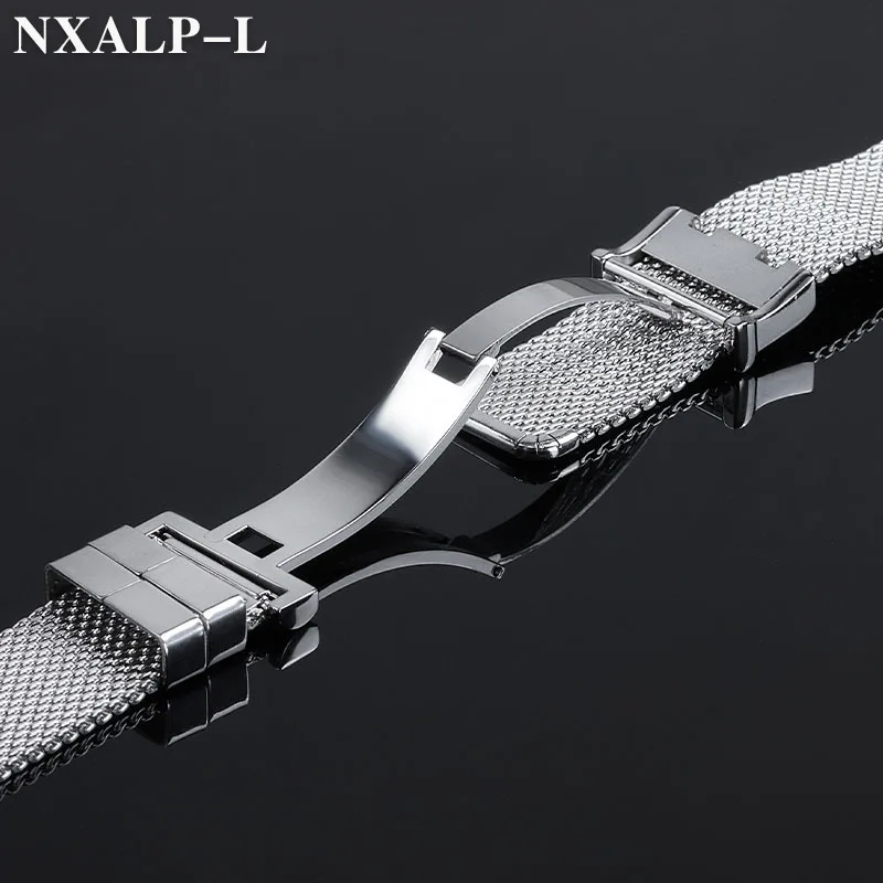 سوار ساعة ميلاني شبكي من الفولاذ المقاوم للصدأ ، سوار معصم لـ IWC ، بورتوفينو برتغالي للطيار ، أوميجا ، 20 ، 22