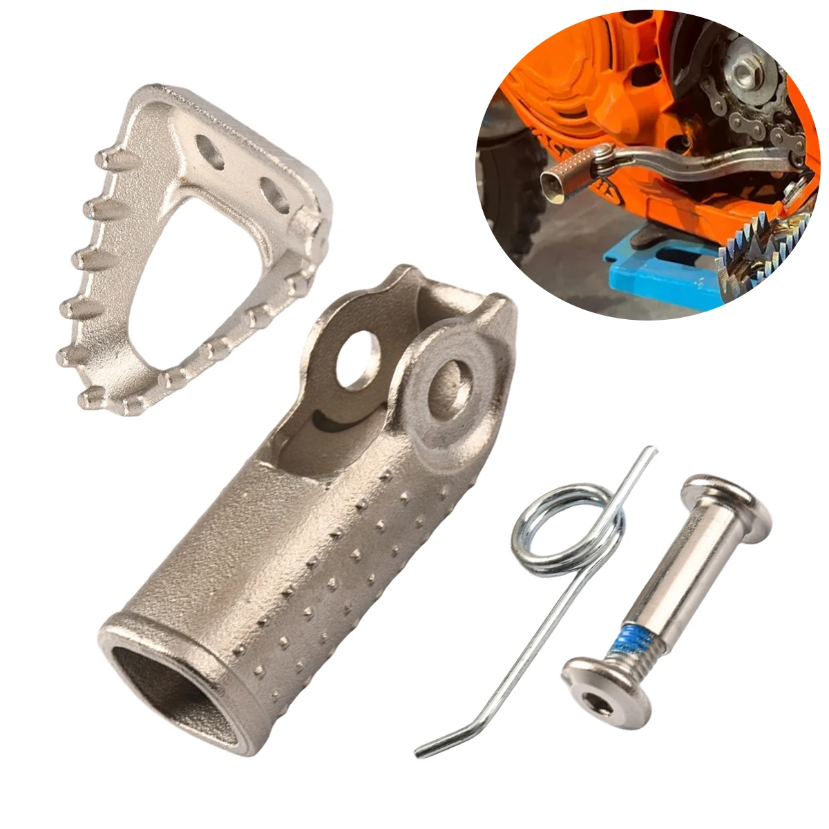 

For KTM EXC EXC250 EXCF 350 EXC 450 SX125 SXF 250 SXF450 XCW 300 Motorcycles Stainless Steel Brake Pedal Plate Shift Lever Tip