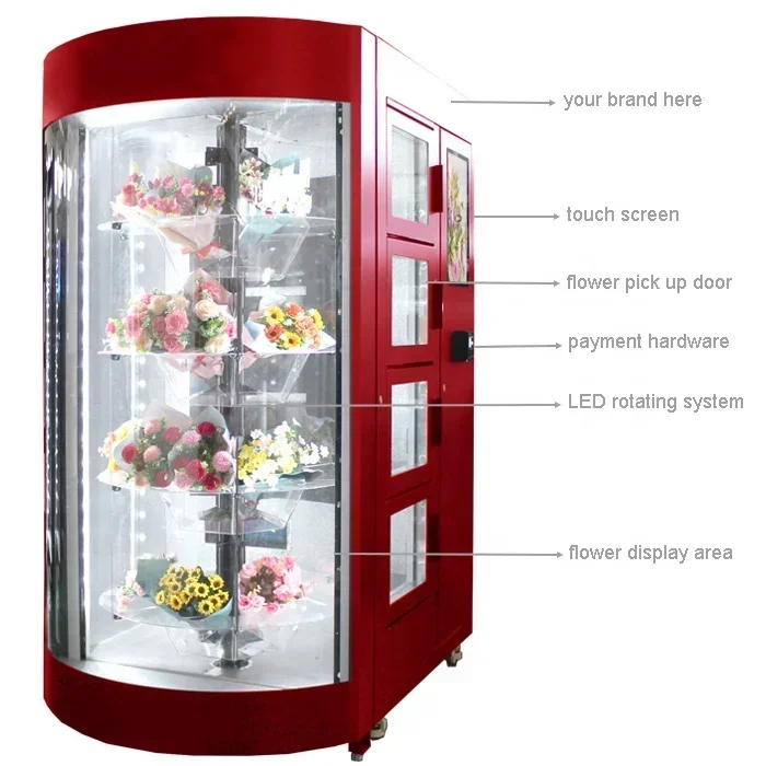 New Trend Automatic Flower Vending Machine Subway Use Fresh Flower Vending Machine For Sale