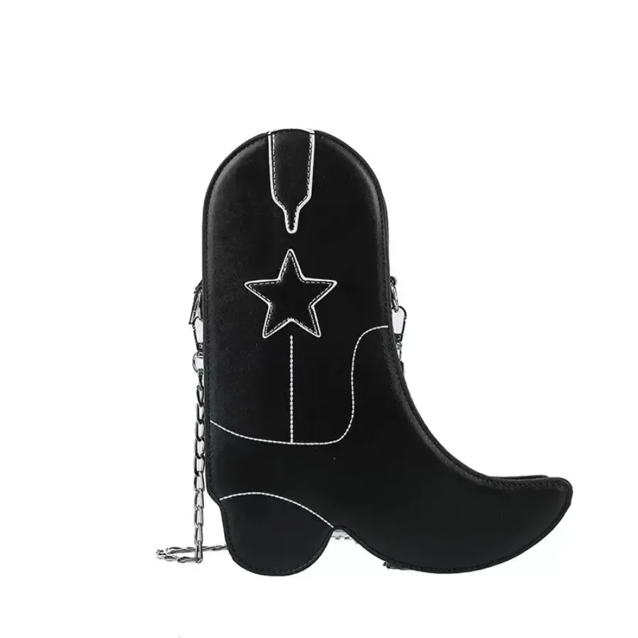 

New fashion casual chain bag fun boots quirky shoulder bag personality chic creative stars diagonal cross women's bags