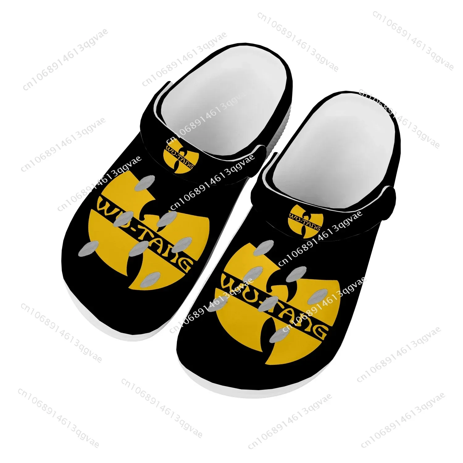 W-Wu-T Clan Home Clog Sandálias para homens e mulheres, sapatos de praia respiráveis, White Tang Garden, Custom Made, Youth Boy and Girl