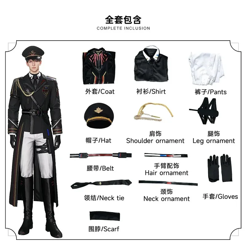 Kostum Cinta dan Pahlawan Luar Angkasa Zayne Xavier Rafayel Caleb Seragam Cosplay Setelan Permainan Peran Pesta Halloween