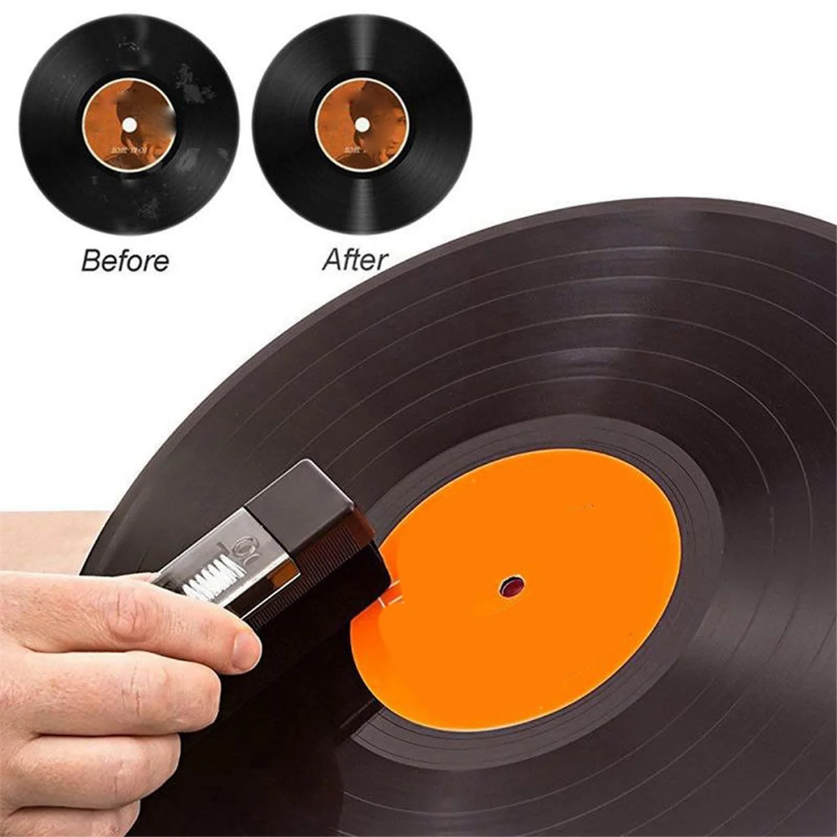 B34B-1 Set Anti Static Vinyl Record Cleaner Residues Remover Cleaner for Phonograph Turntable LP Vinyl Records Cleaning Kit