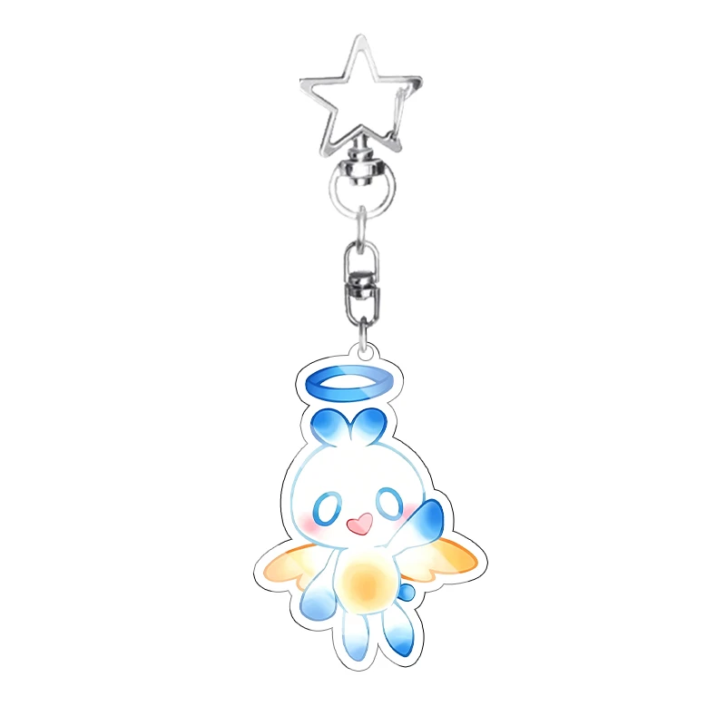 Kawaii Cartoon 5cm Angel Devil Double-sided Print Acrylic Keychain Bag Pendant Cute Accessory Backpack Charm Birthday Gifts Toys view 3