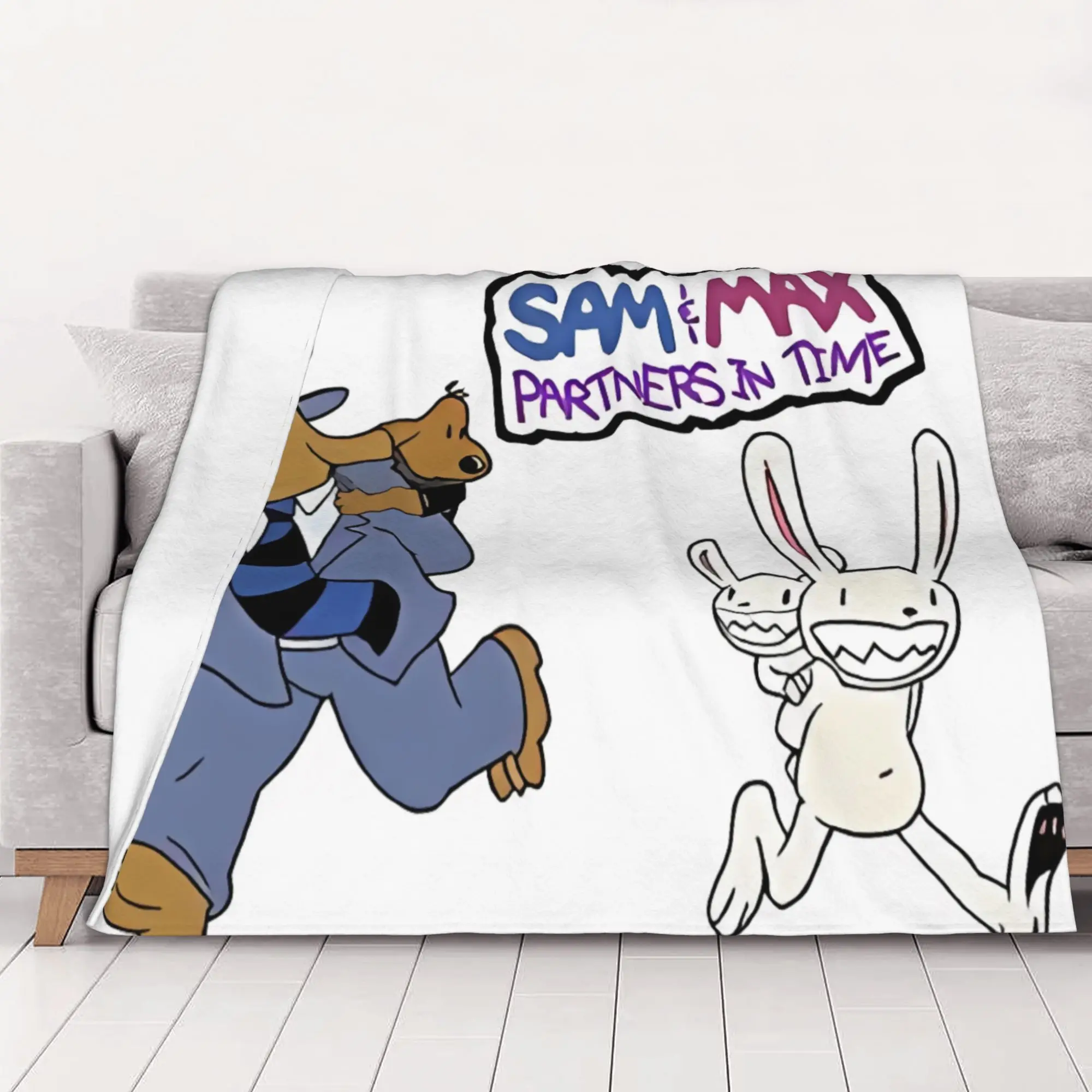 1PC Classic friend Sam And Max home room decorations Winter Blankets for Adults Bedding Home Interior Sofa Knee