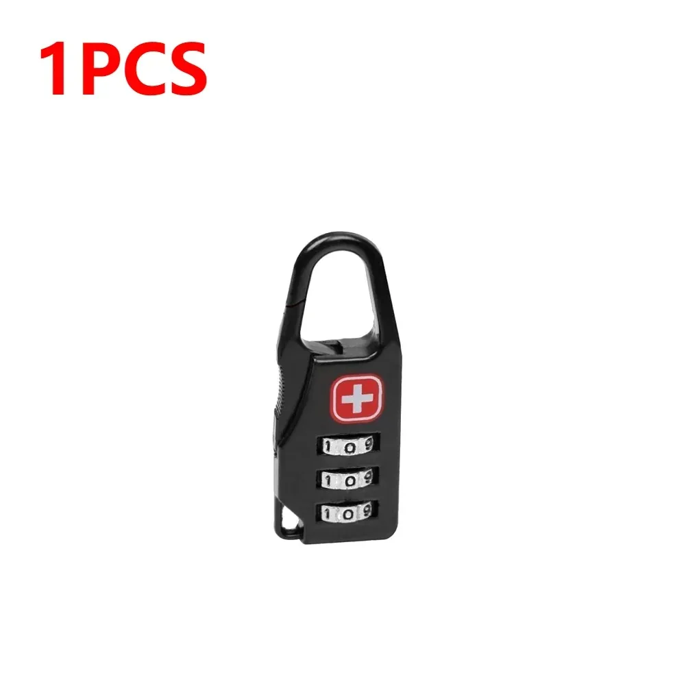 1-5PCS Tragbare Legierung Schloss Vorhängeschloss Outdoor Reise Gepäck Zipper Rucksack Handtasche Sicher Anti-diebstahl Kombination code Nummer Schloss