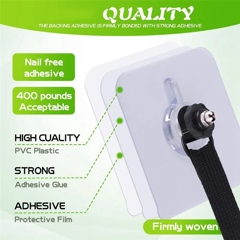 A39M No-Drill Adhesive 2 Pack TV Safety Straps, Baby Proofing Adjustable Anti-Tip Anchors For Furniture