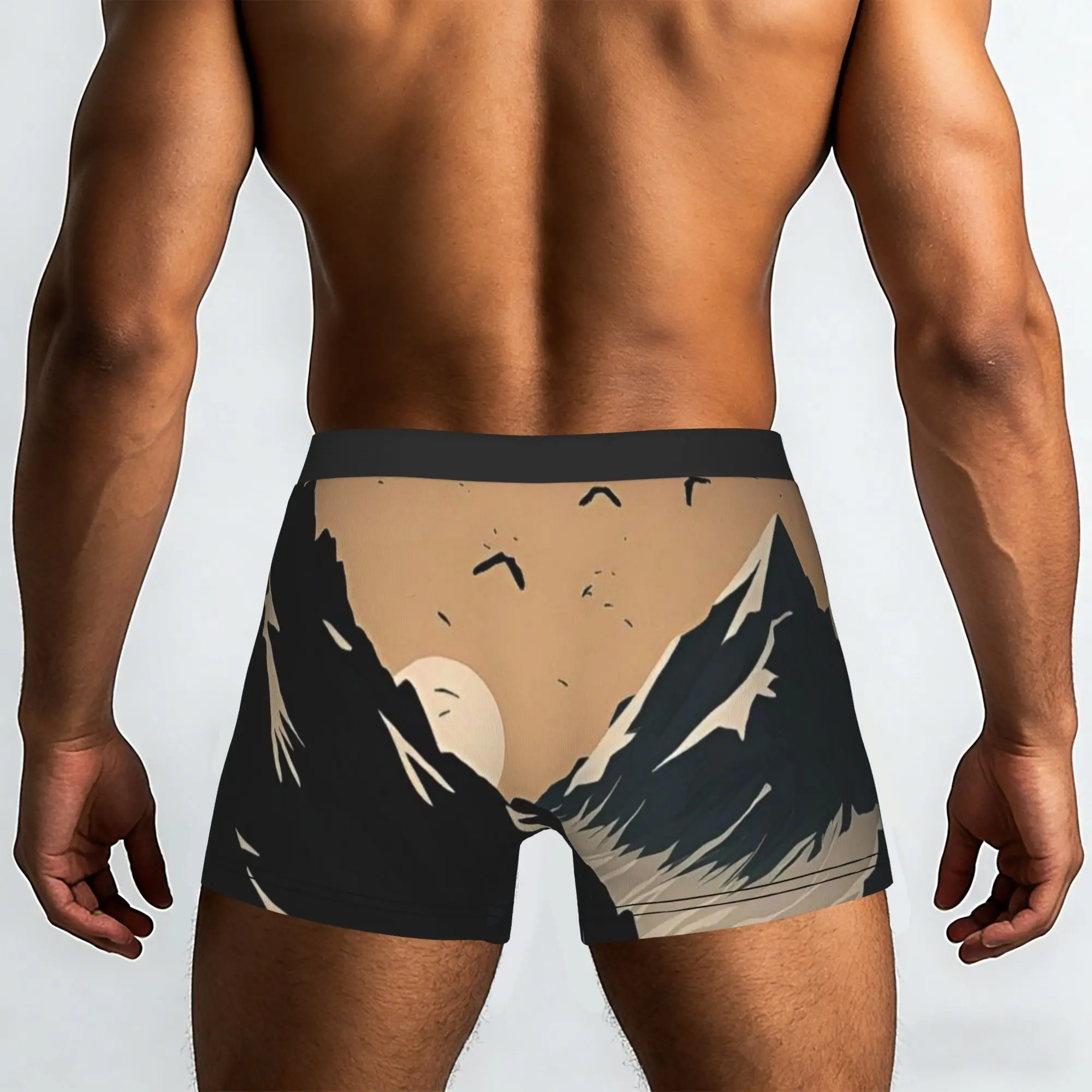 Mountain Sunset Nature Landscape  Underpants Breathbale Panties Men's Underwear Ventilate Shorts Boxer Briefs