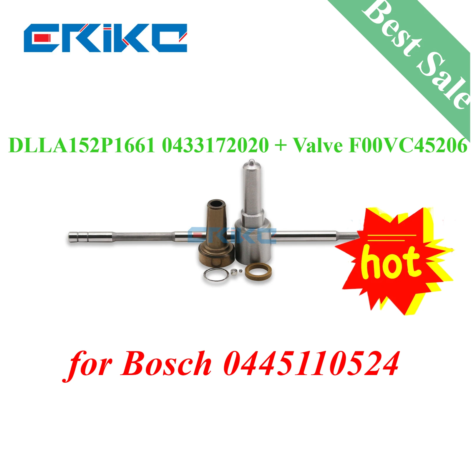

0445110524 Ремкомплект дизельных форсунок Наконечник форсунки DLLA152P1661 0433172020 Клапан F00VC45206 для опрыскивателя Bosch
