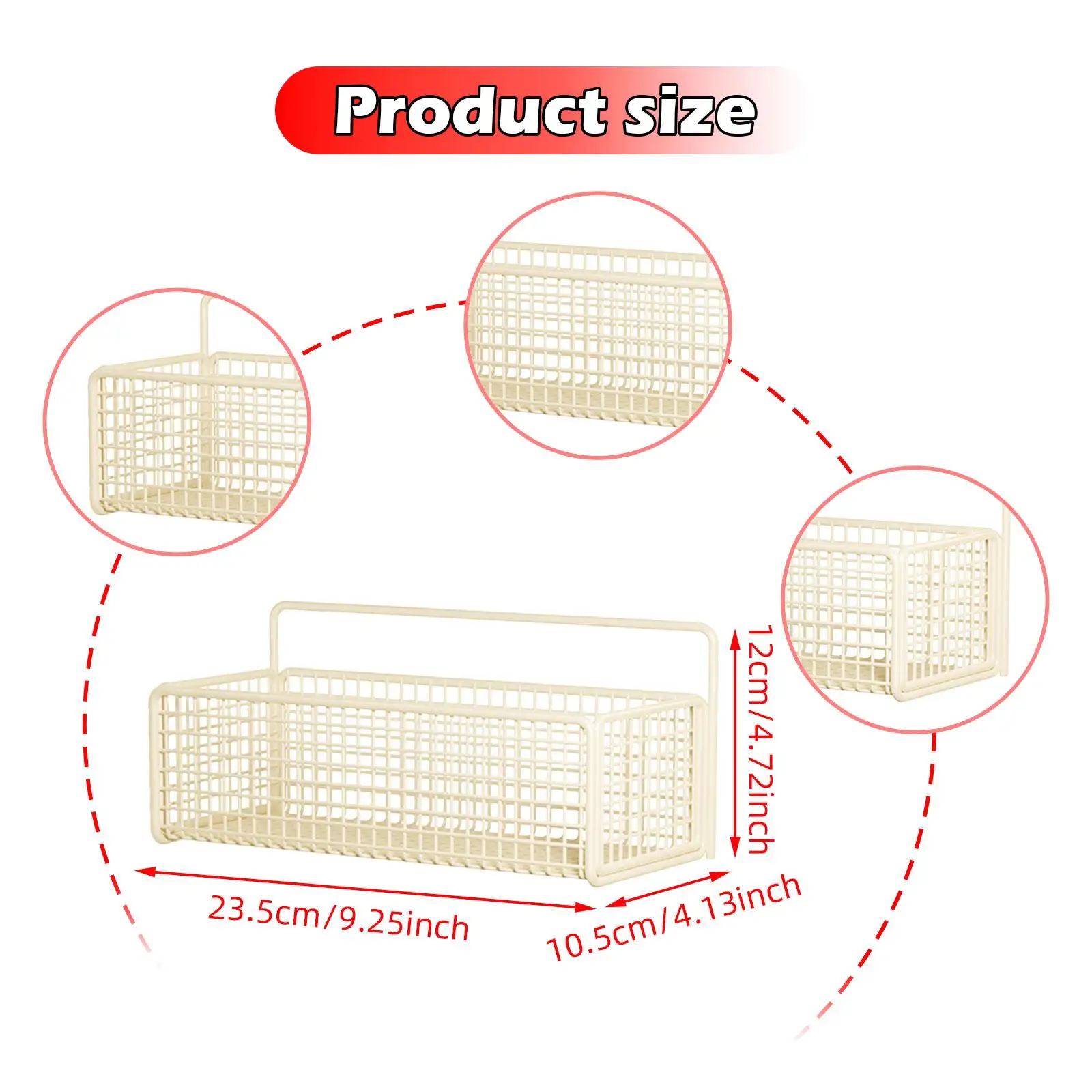 Spice Rack Organizer Essentials Modern Wall Mount for Fruit Shower Bathroom