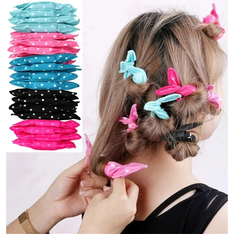 10Pcs/Lot Hair Curlers Soft Sleep Pillow Hair Rollers Set Best Flexible Foam and Sponge Magic Hair Care DIY  Styling Tools  curl