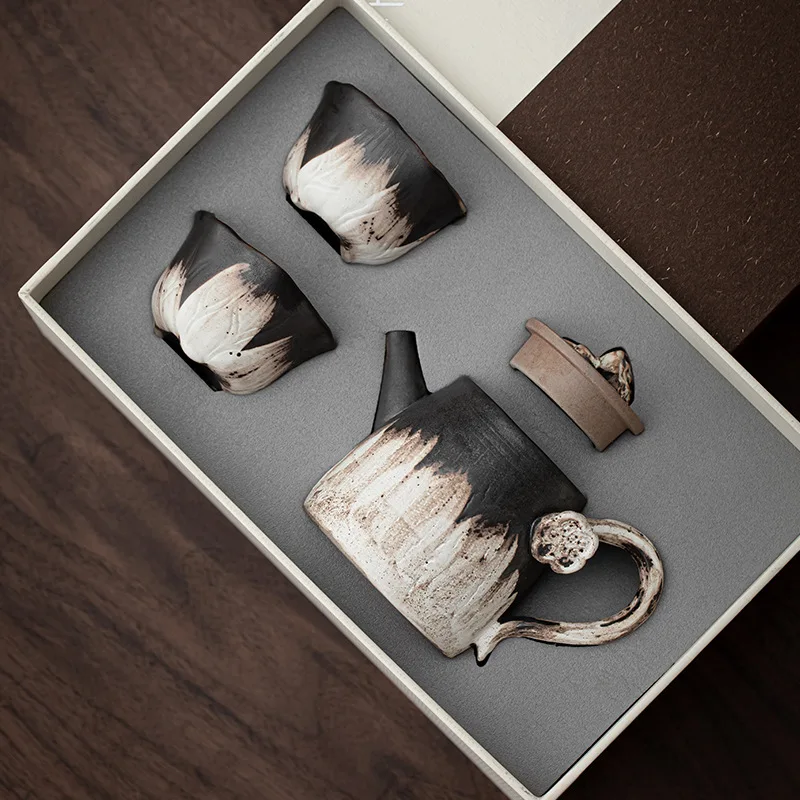 160ml Wabi-silent lotus tea set Chinese kung fu tea set home office gift tea set set gift box