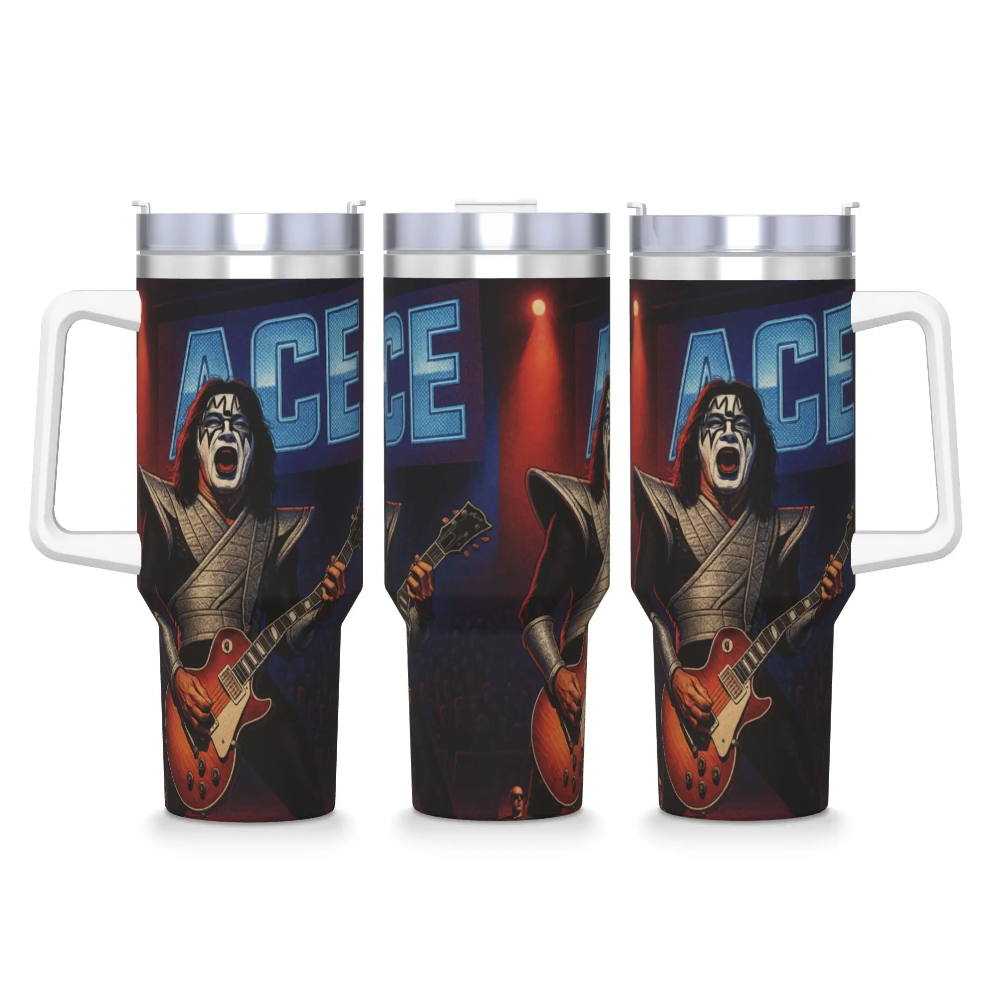 

Stainless Steel Tumbler Ace Frehley Lead Guitarist Thermal Mug Heat Preservation Hot Drinks Car Mugs Driving Water Bottle