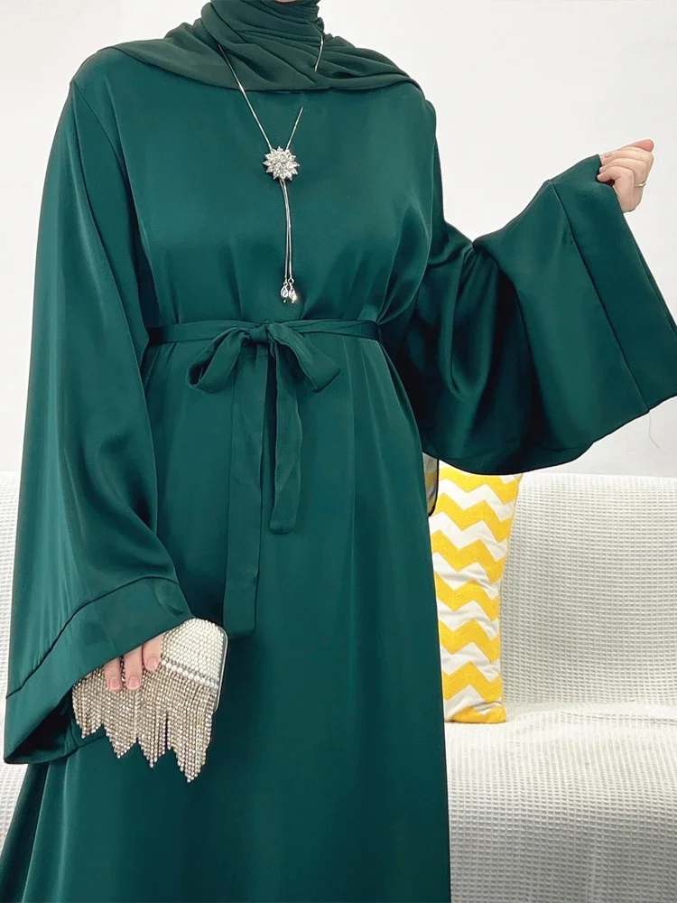 

Plain Abaya Dress Muslim Women Modest Robe Islamic Clothing Dubai Turkey Hijabi Outfits Casual Ramadan Eid Kaftan (No Scarf)