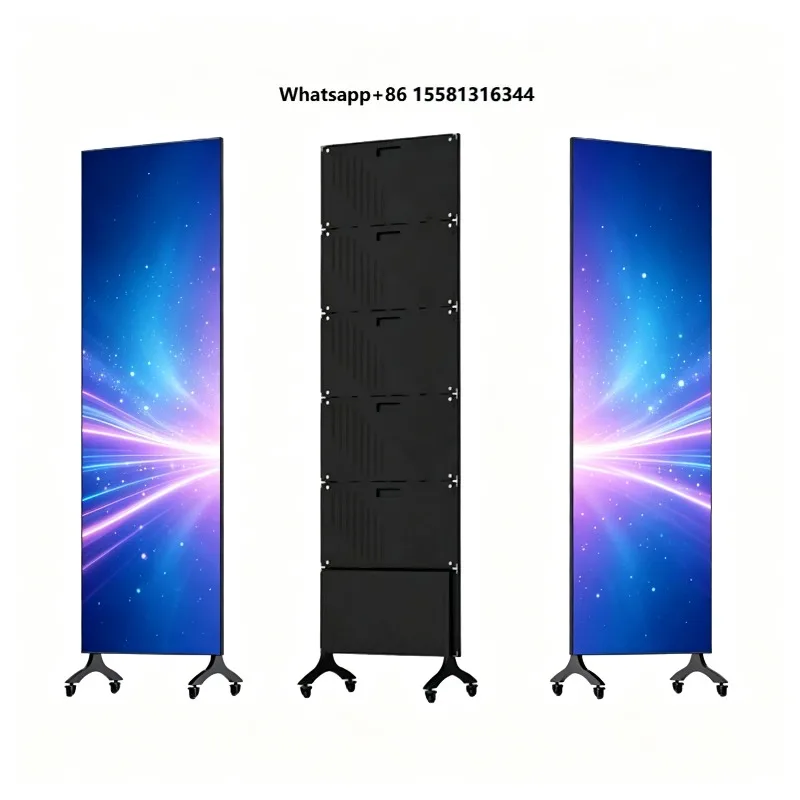 P2 Smart Digital LED Poster Screen, Wireless & USB Supported, Mobile LED Advertising Display for Indoor Events & Retail