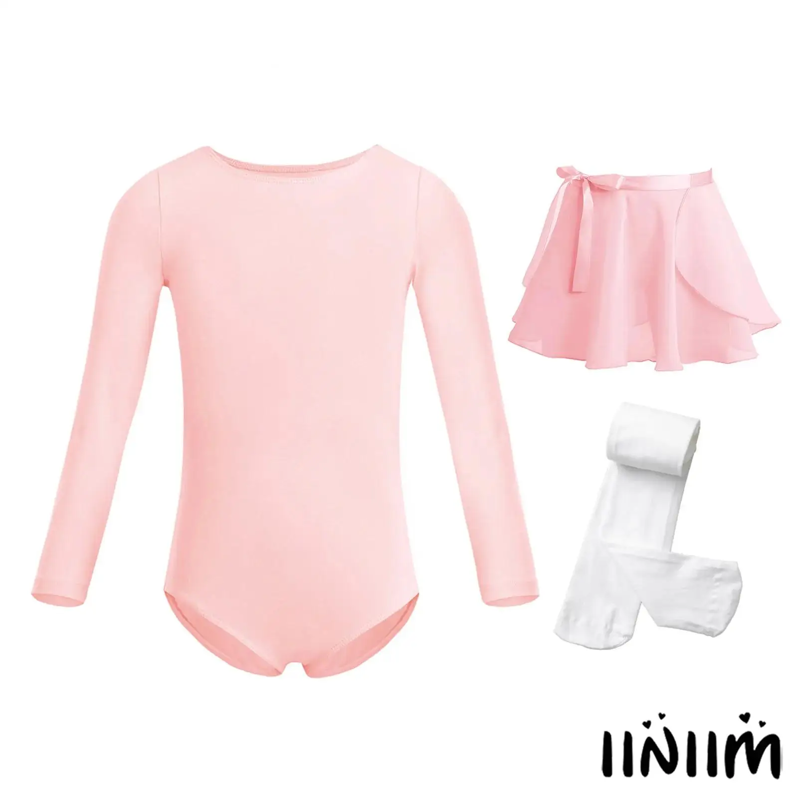 

Girl Professional Ballet Dancewear Buttery Soft Leotard with Detachable Skirt And Pantyhose for Ballroom Stage Dance Performance