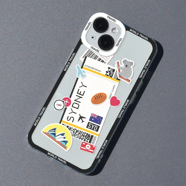 Чехол для телефона с изображением дорожного билета из города мира для iPhone 15 14 13 12 11 Pro Max Mini XS X XR SE 7 8 Plus Нью-Йорк Лондон Токио Москва