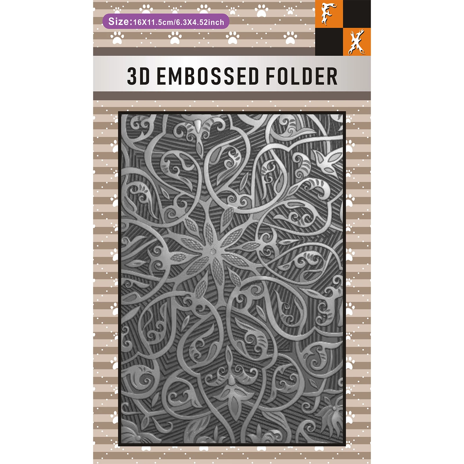 The interweaving of complexity and beauty: Pattern art 3D embossed folder, suitable for scrapbooking, card making, and DIY craft