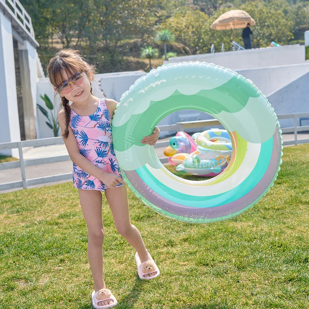 Floating Swimming Ring Premium PVC Safe for Smooth Interior Inflatable Pool Tube for Summer Outdoor Water Play Beach