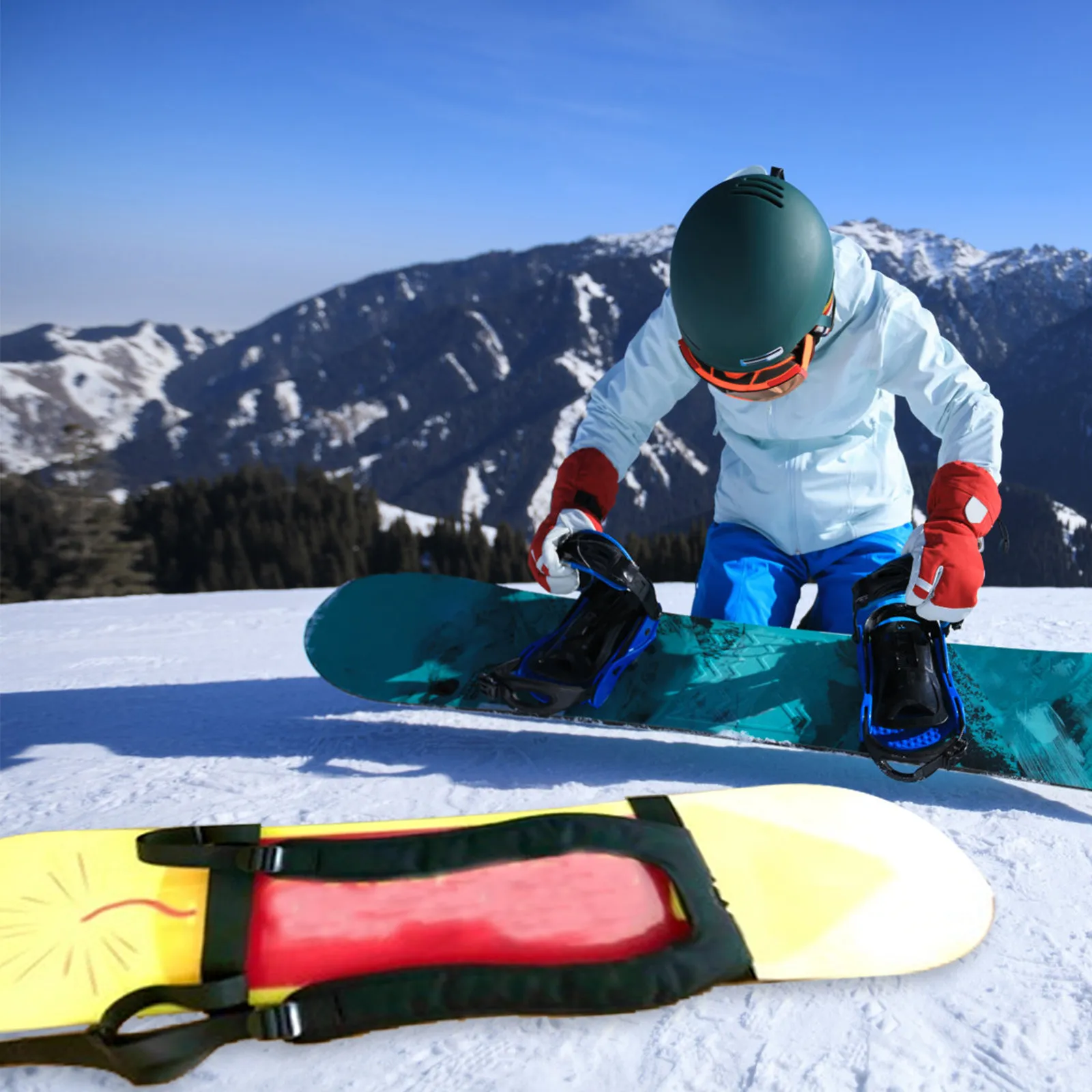 

Black Snowboard Belt Outdoor Adjustable Ski Carry Strap Durable Lightweight Snowboard Carrier Accessory Outdoor Ski Belt