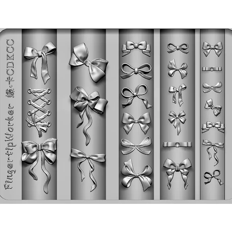 

Original niche exquisite large version bow groove can be drilled nail mold